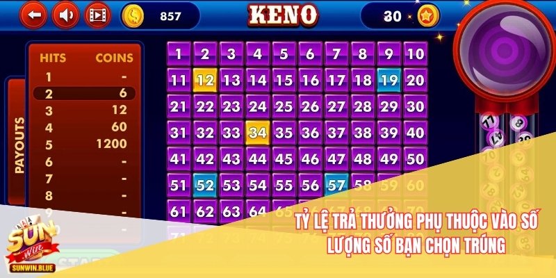 Tìm Hiểu Luật Chơi Keno Lộc Phát Và Mẹo Thắng Từ Sunwin 6 Tỷ lệ trả thưởng phụ thuộc vào số lượng số bạn chọn trúng