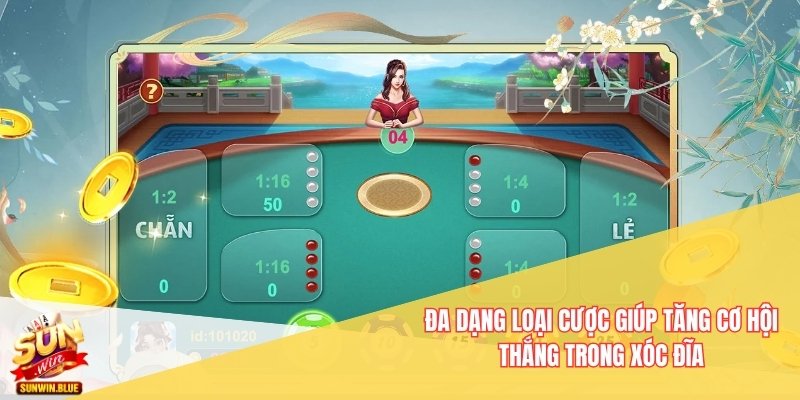 Đa dạng loại cược giúp tăng cơ hội thắng trong Xóc đĩa